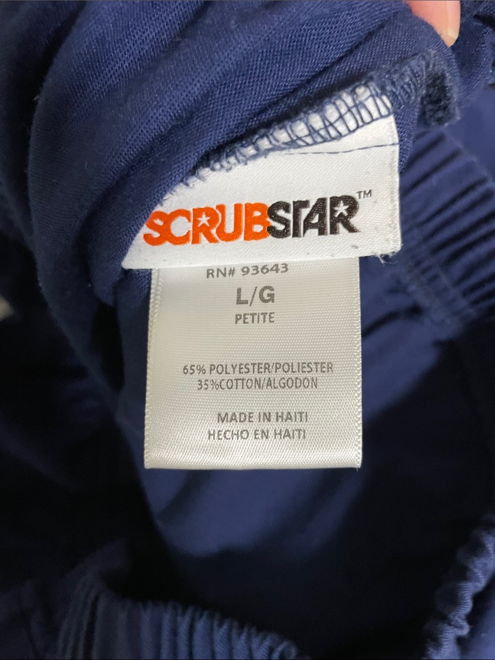 Scrubstar Navy Scrub Set with Orange Accent - Picture 9 of 10